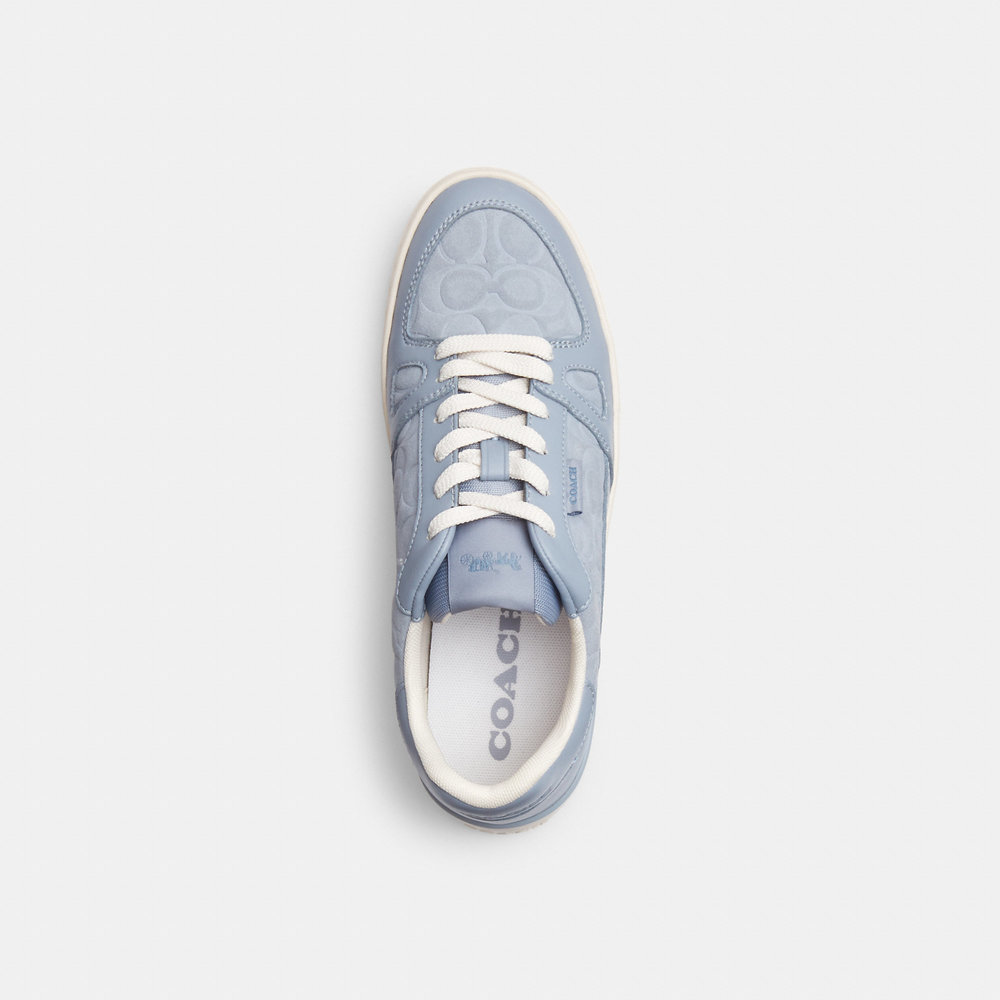 NWT Coach Outlet Clip Court Low Top Sneaker In Signature Suede - Picture 3 of 6